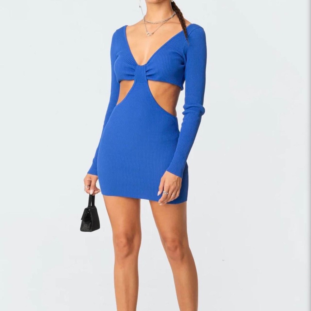 Edikted Blue Cutout dress